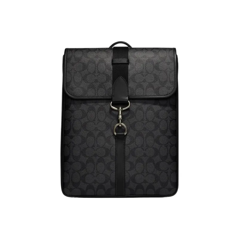 COACH Canvas With Leather Laptop Bag Backpack Tubas Men's Black-0
