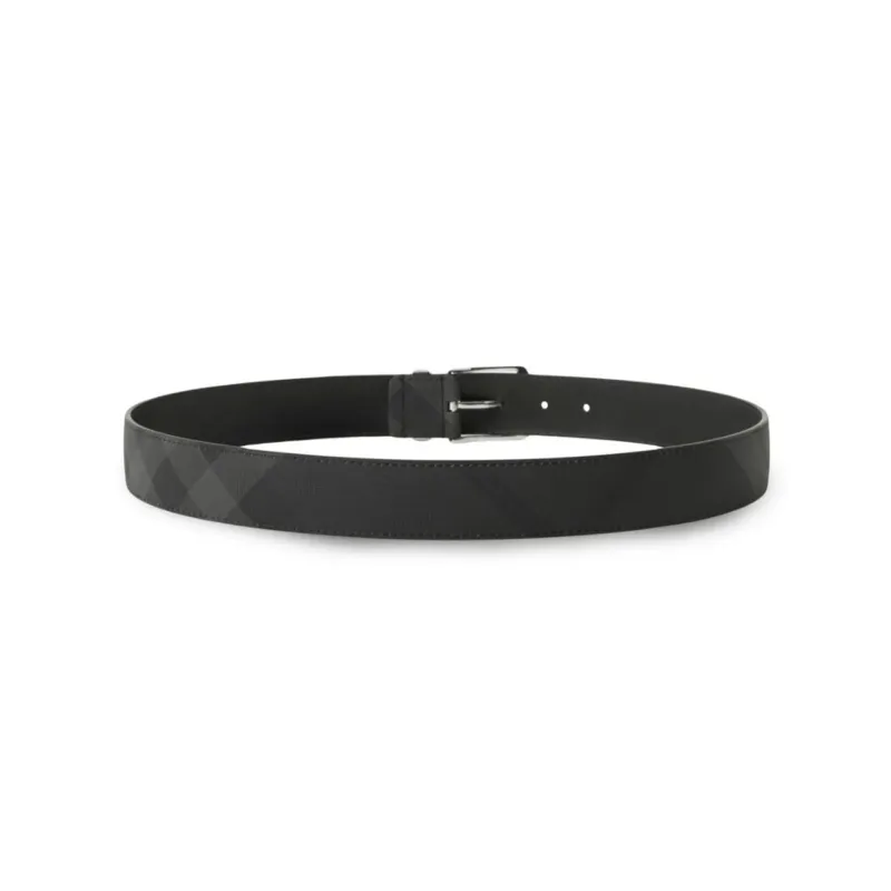 Burberry Leather Leather Belts Men's Black Width  3.5cm-1