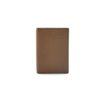 LOEWE Soft Grain Cow Leather Card Holder Men's Winter Brown
