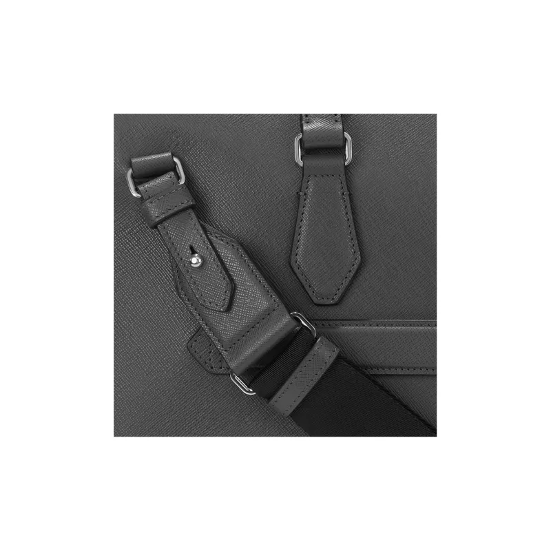 MONTBLANC Calfskin Portable One Shoulder Crossbody Briefcases Men's Black-5