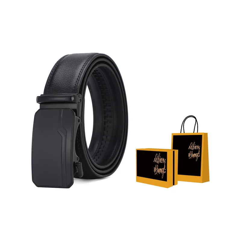 ALIEN BANG Cow Split Leather Leather Belts Men's Width 3.5CM-1
