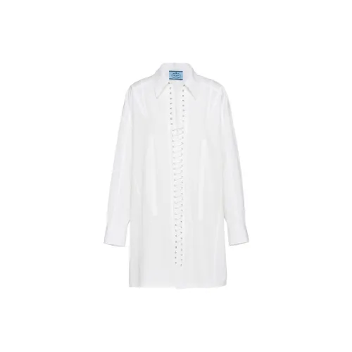 PRADA Long-Sleeved Dresses Women's White