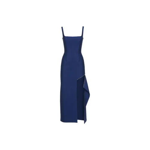 Alexander McQueen Slip Dresses Women's Blue