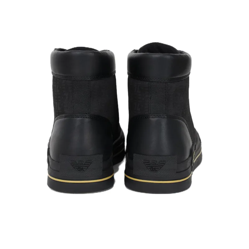 EMPORIO ARMANI EA7 Stylish Skateboarding Shoes Unisex Black-2