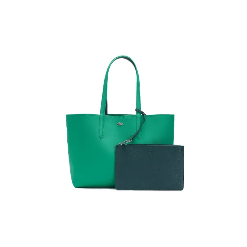 LACOSTE PVC Tote Bag Shopping Bag Handbag Shoulder Bag Women's Green-0