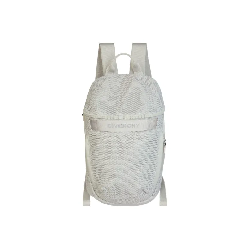 GIVENCHY Leather Backpack Men's Light Gray-0