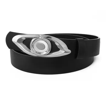 Kami Anger EYES Collection, Eye Belt With Steel Buckle, Cow Leather Unisex Pin Buckle Leather Belts Unisex 3cm