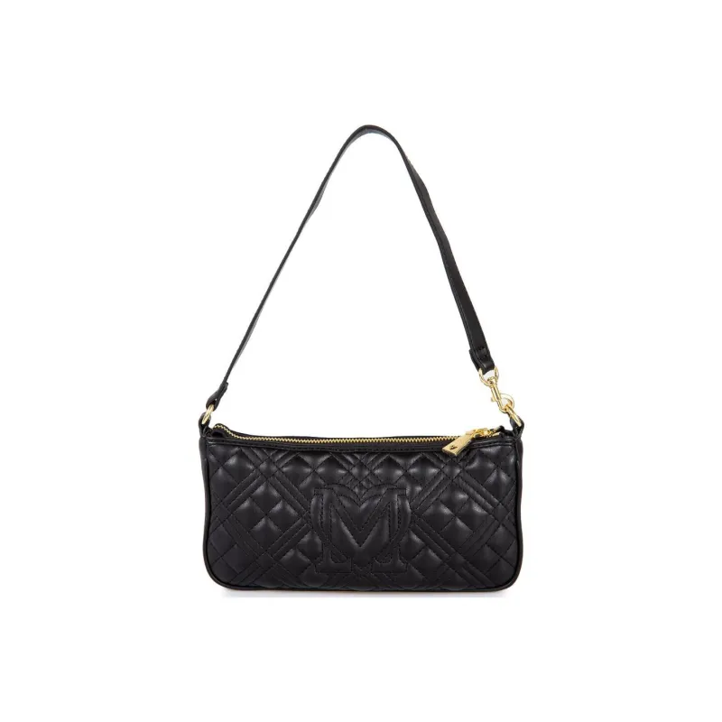 LOVE MOSCHINO Leather Handbag, Shoulder Bag Women's Black-3