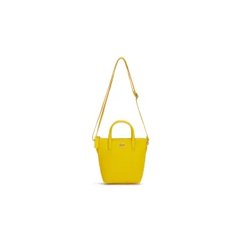 LACOSTE PVC Handbag, Shoulder Bag, Crossbody Bag Trumpets Women's Yellow
