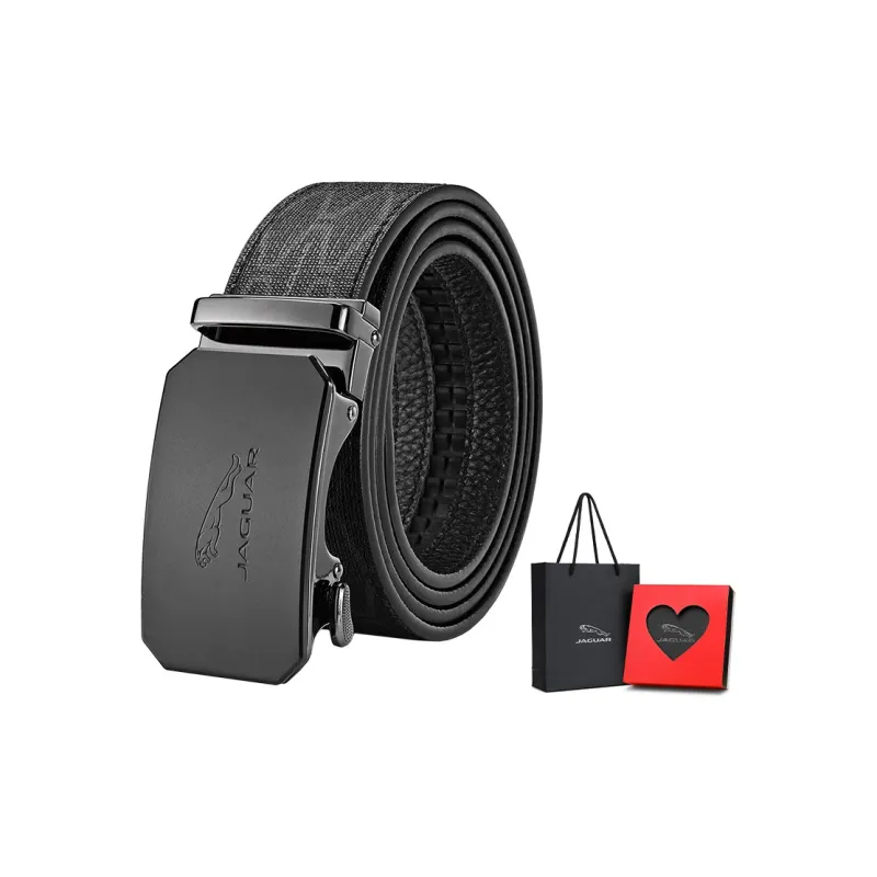 JAGUAR Matte Automatic Buckle PVC Cow Leather Leather Belts Men's 3.5cm-5
