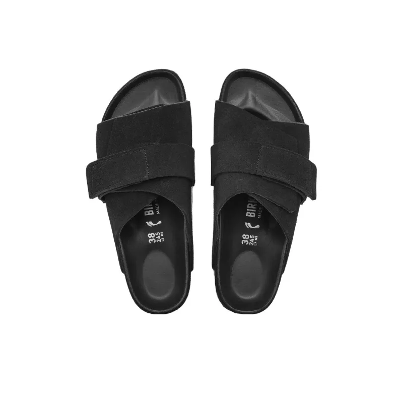 Birkenstock Kyoto Suede Leather Sandals 'Black'-3