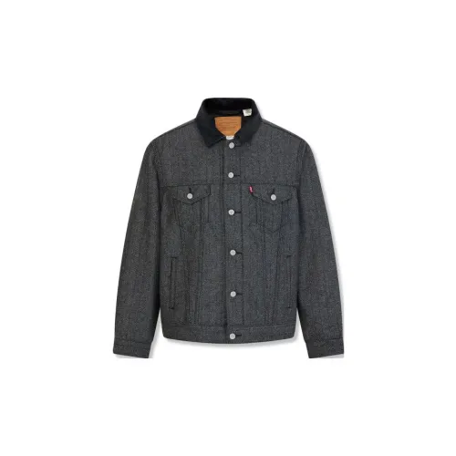 Levis Denim Jackets Men Dark Gray