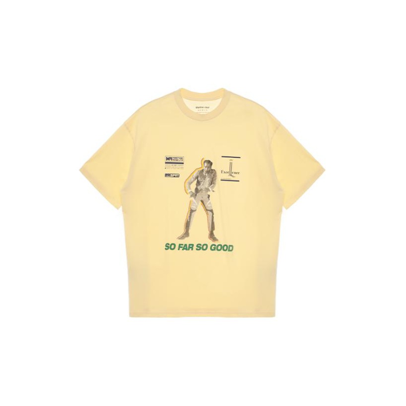 Martine Rose T-Shirts Unisex Light Yellow - POIZON