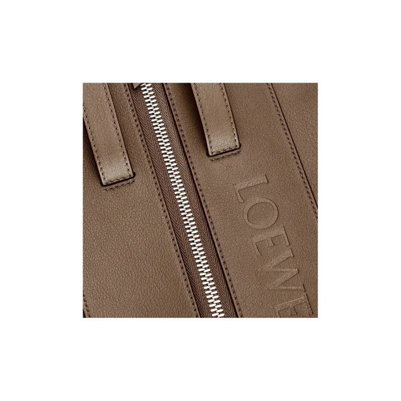 LOEWE Cow Leather With Textile Backpack Regular Men's Winter Brown-5
