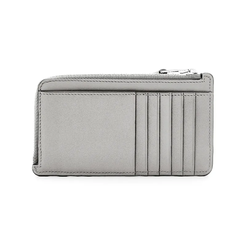 LOEWE Puzzle Cow Leather Card Holder Women's Asphalt Gray-1
