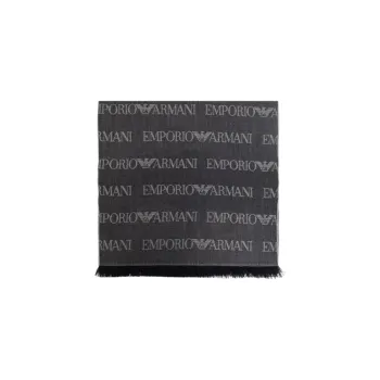 EMPORIO ARMANI Logo Jacquard Fringed Scarf