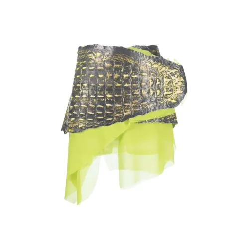 DIESEL Casual Short Skirts Women's Black/Yellow