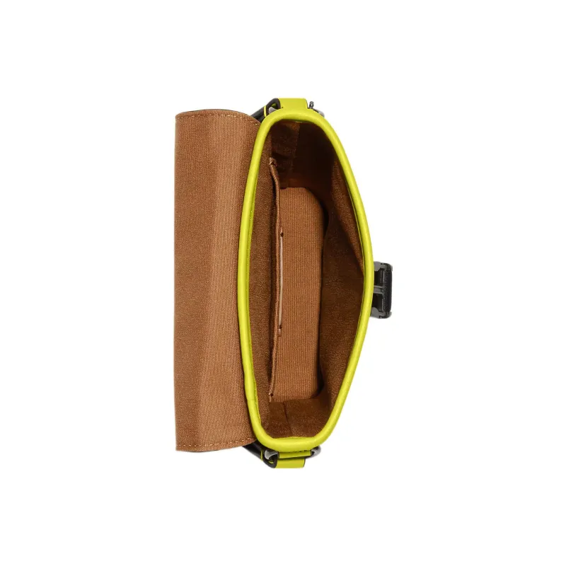 COACH Track Canvas With Calfskin Shoulder Bag, Crossbody Bag Small Size Men's Lemon & Khaki-2