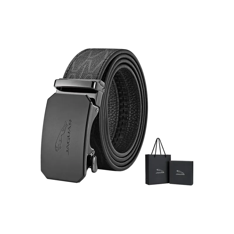 JAGUAR Matte Automatic Buckle PVC Cow Leather Leather Belts Men's 3.5cm-1