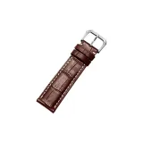Brown with White Stitching-Silver