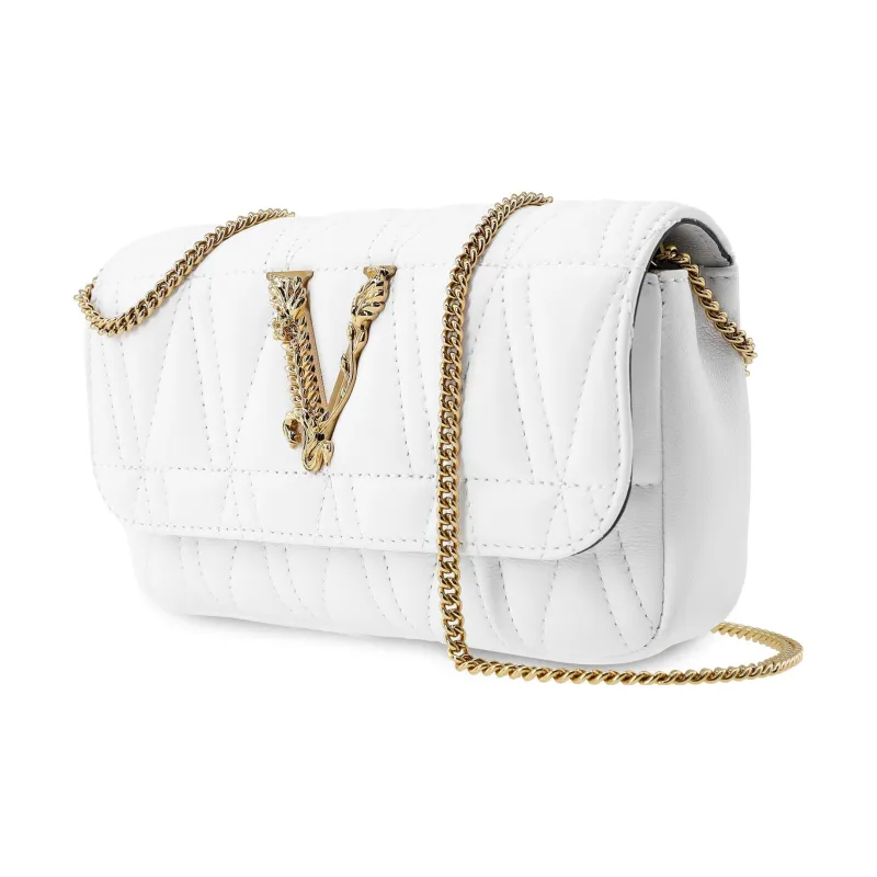 VERSACE Sheepskin Clutch, Crossbody Bag Regular Women's White-1
