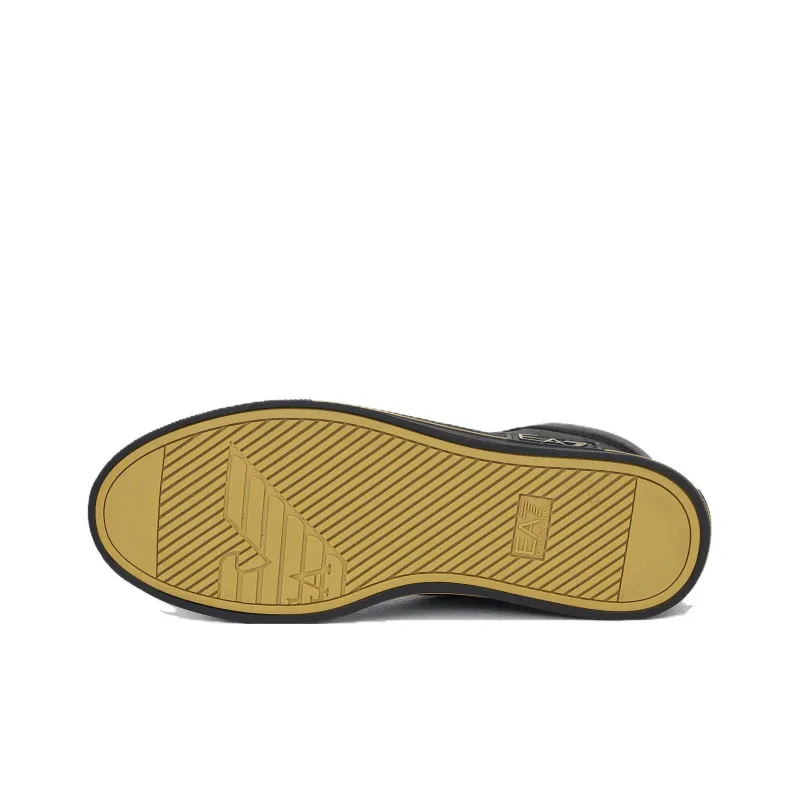 EMPORIO ARMANI EA7 Stylish Skateboarding Shoes Unisex Black-4