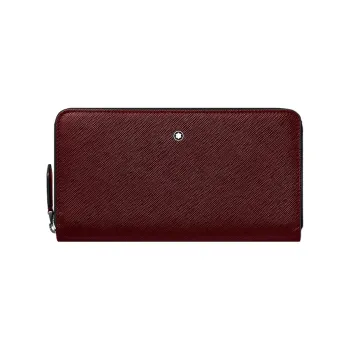 MONTBLANC Cow Leather Wallet Men's Burgundy