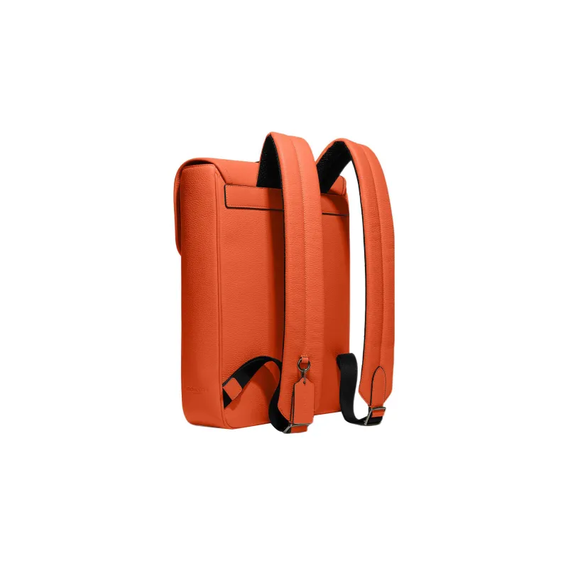 COACH Pebbled Leather Laptop Bag Backpack Tubas Men's Orange-1