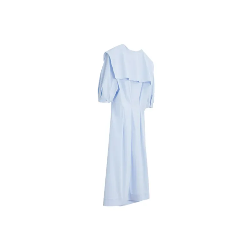 ELLE Short Sleeved Dress Women's Blue-1