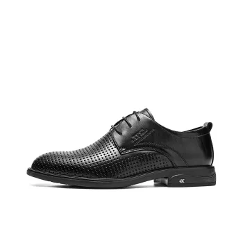 G.N.SHIJIA Dress Shoes Men Low Top Black/Brown