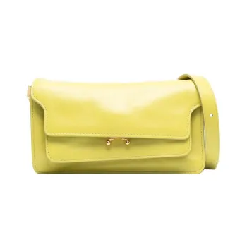 MARNI Trunk Cow Leather Crossbody Bag Shoulder Bag Women's Yellow
