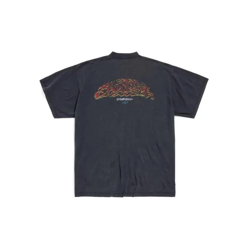 Balenciaga Logo print Cotton T shirt-2