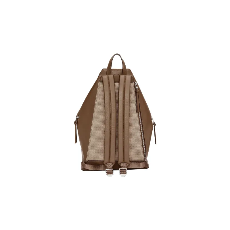 LOEWE Cow Leather With Textile Backpack Regular Men's Winter Brown-3