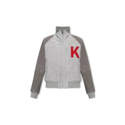 KENZO Leather Jackets Men Gray