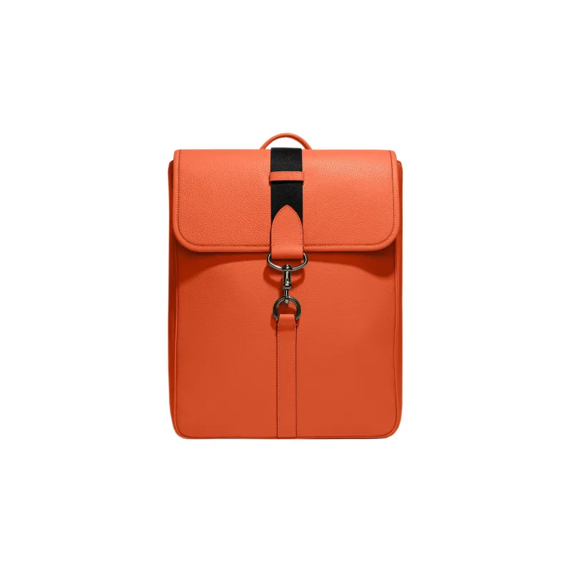 COACH Pebbled Leather Laptop Bag Backpack Tubas Men's Orange-0
