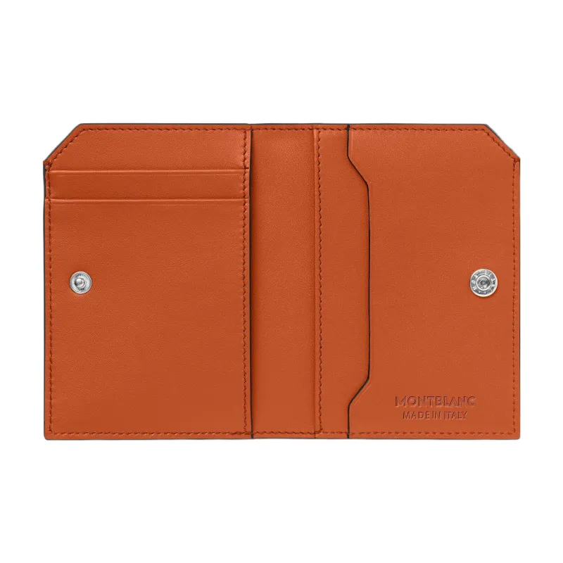 MONTBLANC Calfskin Wallet Mini Men's Orange-2