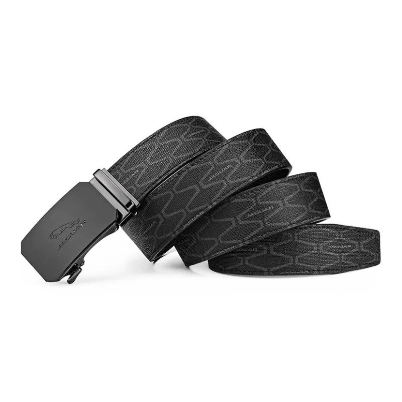 JAGUAR Matte Automatic Buckle PVC Cow Leather Leather Belts Men's 3.5cm-15