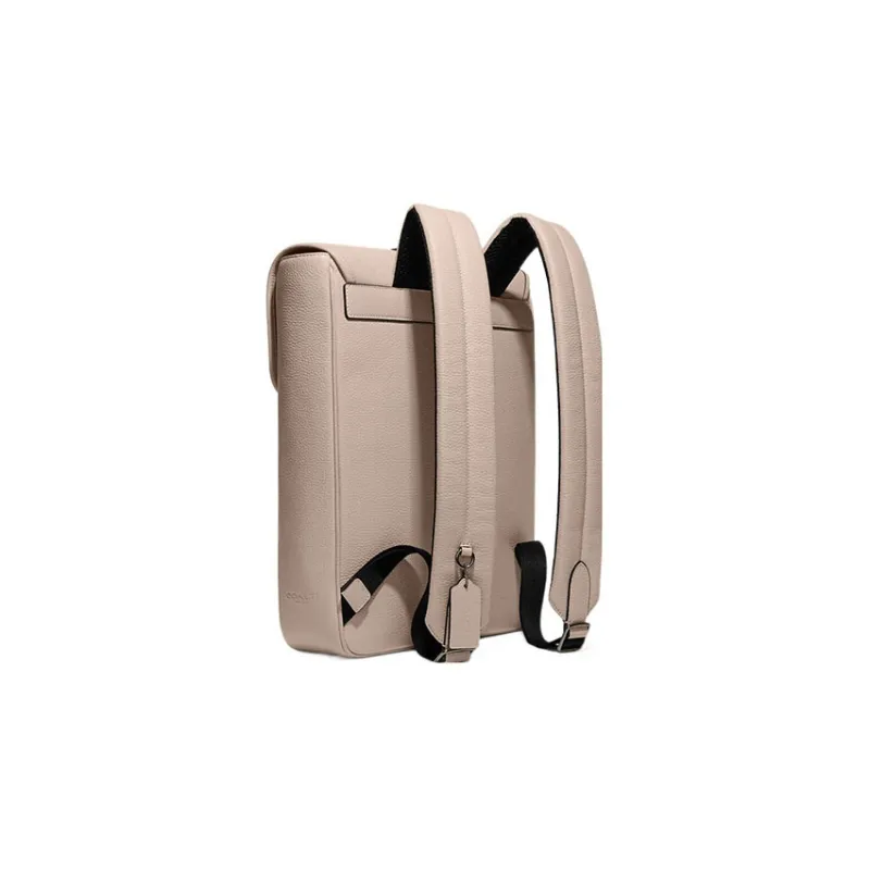 COACH Pebbled Leather Laptop Bag Backpack Tubas Men's Nude-1