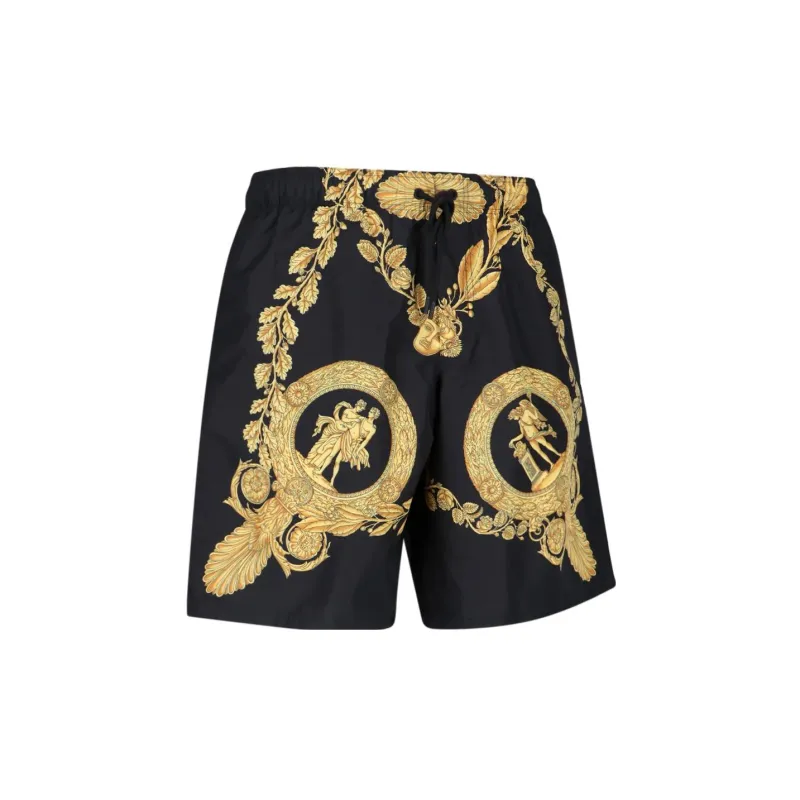VERSACE MASCHERA BAROQUE Casual Shorts Men Black-2