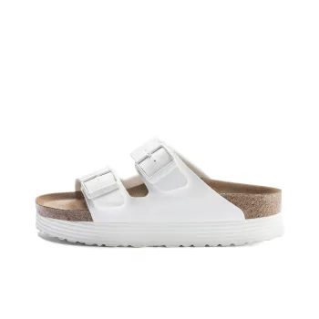 Birkenstock Arizona Platform Vegan Birko Flor Narrow Fit Sandals 'White' Women's