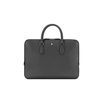 MONTBLANC Calfskin Portable One Shoulder Crossbody Briefcases Men's Black