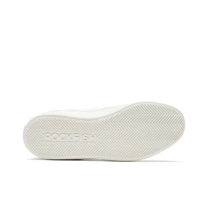 Rockfish Skateboard Shoes Women's Low Top White/Beige-4