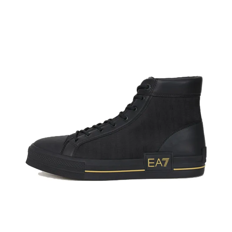 EMPORIO ARMANI EA7 Stylish Skateboarding Shoes Unisex Black-0