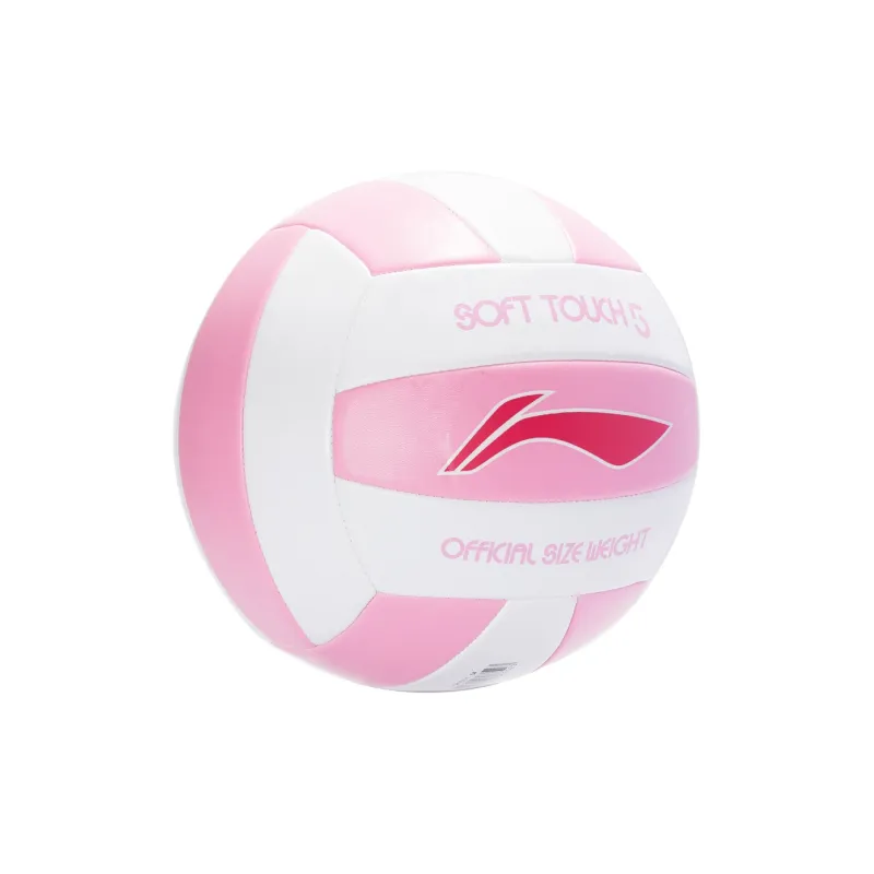 LiNing PVC Size 5 Volleyball Unisex Pink White-1