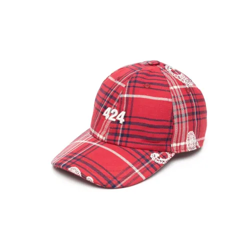 424 Tartan Check Print Cap