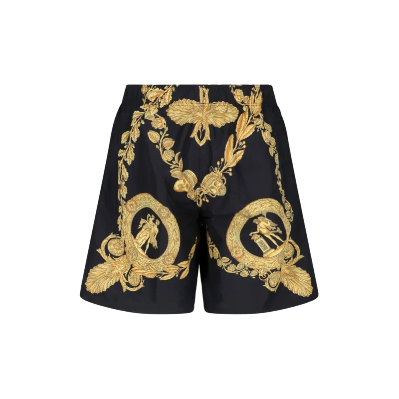 VERSACE MASCHERA BAROQUE Casual Shorts Men Black-1