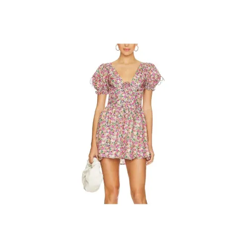 FOR LOVE & LEMONS Short-Sleeved Dresses Women's Pink