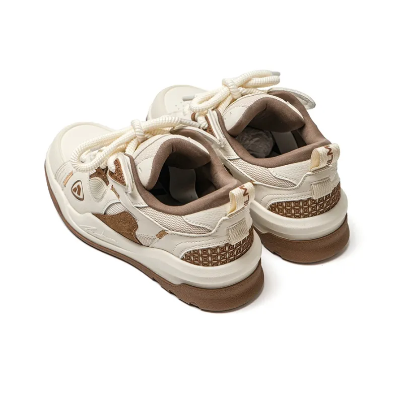 VAILMOON Blossoming Coin Radiance Low-Top Stylish Skateboarding Shoes Unisex Coffee-3