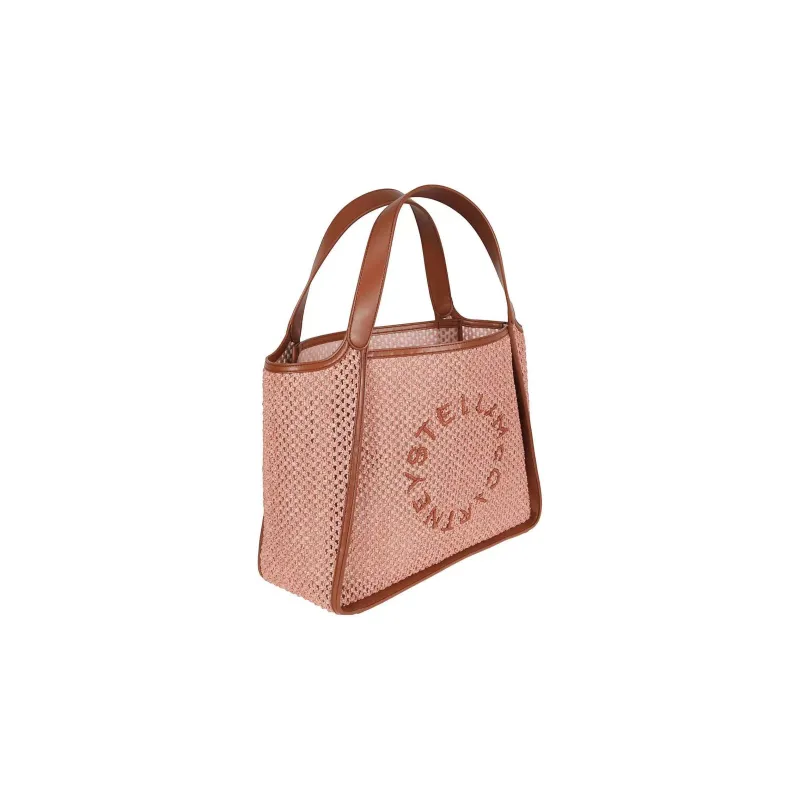 Stella McCartney Logo Embroidered Raffia Tote Bag-2