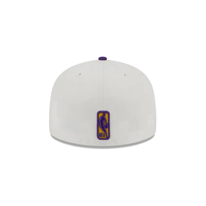 Nba Los Angeles Lakers New Era Victory Grove Vintage Sidepatch Sneaker 59Fifty Fitted Hat-3